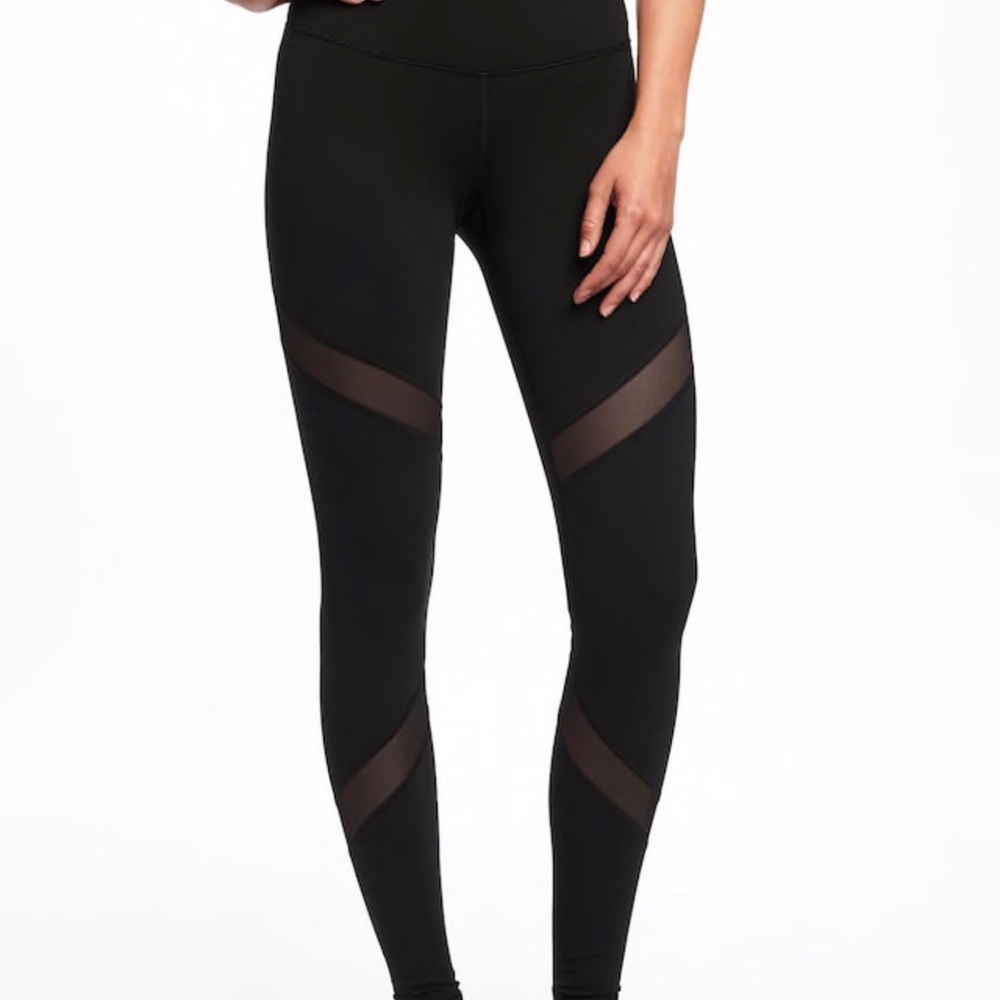 Old Navy High Rise Mesh Panel Leggings